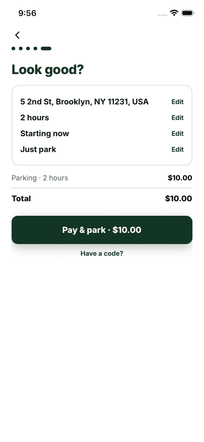 One last look, then pay.